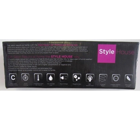 Style House Professional Hair straightener black new in box - Picture 7 of 7